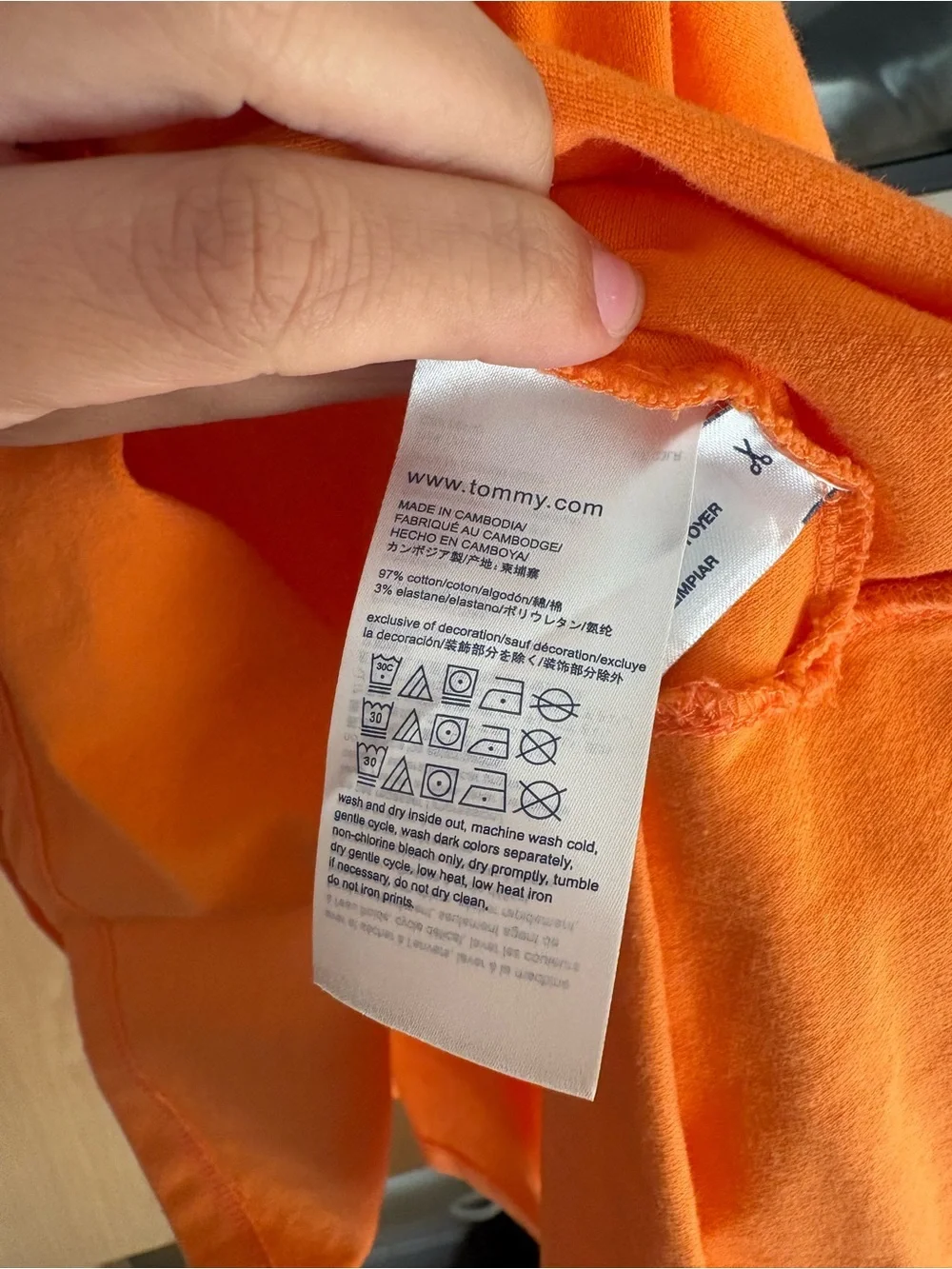Tommy Hilfiger Cotton Polo Dress - Orange with pleated skirt Girls size 16